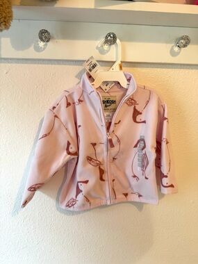 OshKosh B'gosh Light Pink Penguin Print Fleece Zip Jacket